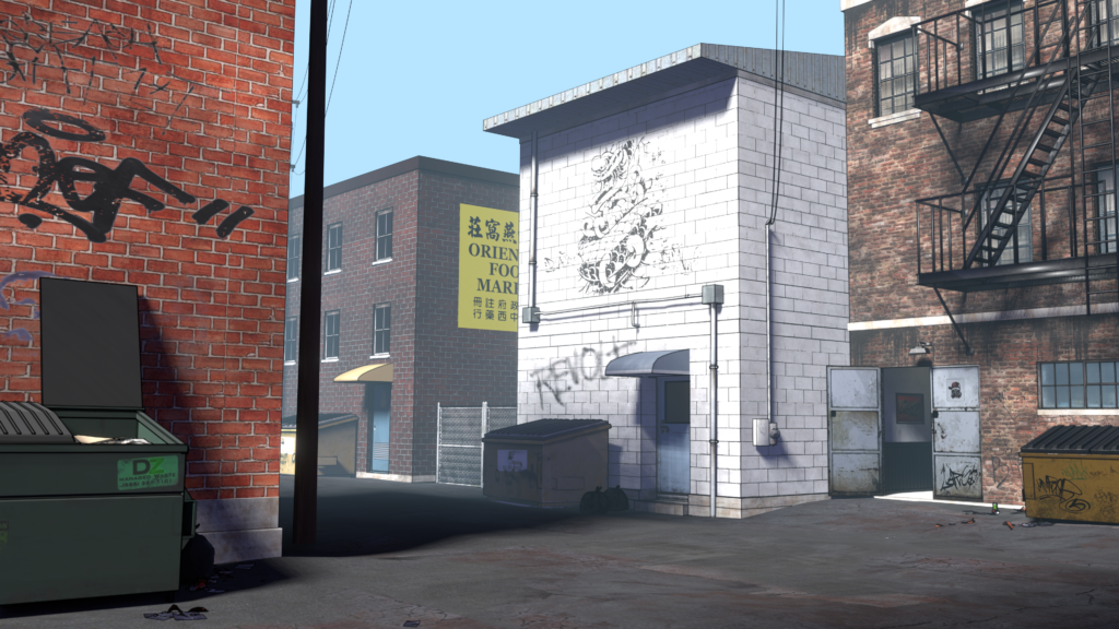 Rendered Alley background